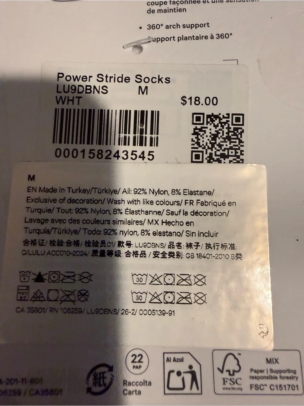 Lululemon Medium Power Stride Socks BUNDLE